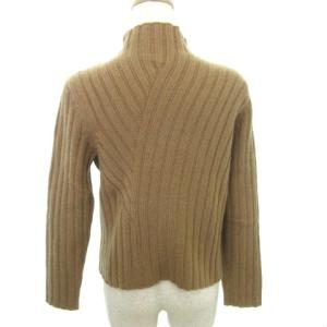 BRUNELLO CUCINELLI カシミヤ ニット ハイネック ショート丈 長袖 S ブラウン