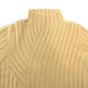 BRUNELLO CUCINELLI カシミヤ ニット ハイネック ショート丈 長袖 S ブラウン
