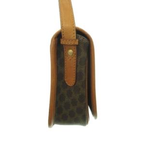 CELINE ショルダーバッグ マカダム柄 レザー ブラウン