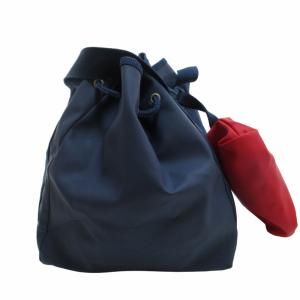 RALPH LAUREN トートバッグ ハンドバック 巾着バック ビニール ネイビー 0516