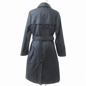 Aquascutum クラブチェック ステンカラーコート ジャケット 紺 ネイビー 10 0523