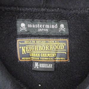 NEIGHBORHOOD × マスターマインド パーカー トップス ロゴ プリント 長袖 122MBMJN-CSM02S 厚手 Mサイズ 黒 ブラック