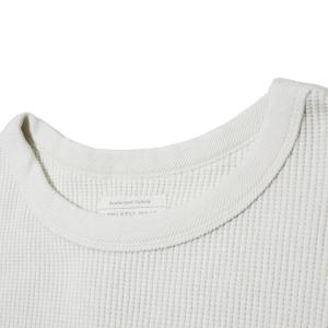 FULLCOUNT ワッフル サーマル Tシャツ 5964 長袖 バインダーネック 40 L相当 エクリュ アイボリー X