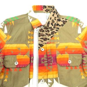 sacai ×ペンドルトン 21AW ジップアップ サイドジップ 総柄 長袖 21-02524M 2
