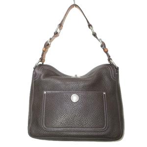 COACH 10131 ターンロック ハンドバッグ レザー 鞄 チャーム 茶 ブラウン DC4 X
