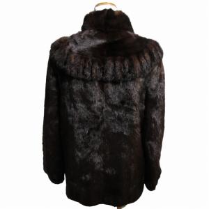 SAGA MINK HIROKI 毛皮 ミンク コート ジャケット 11 M 茶 ブラウン