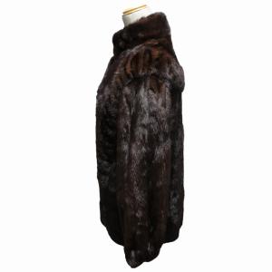 SAGA MINK HIROKI 毛皮 ミンク コート ジャケット 11 M 茶 ブラウン