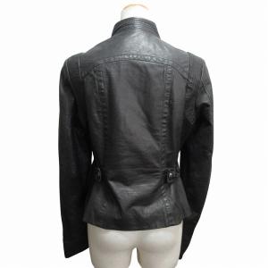 McGREGOR ライダースジャケット ジップブルゾン レザー 38 M 黒 ブラック