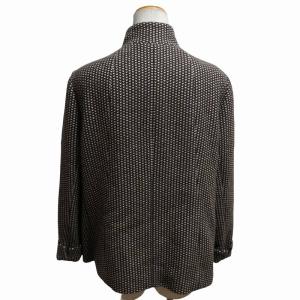 Leilian ロロピアーナ ハーフコート ジャケット カシミヤ 総柄 13+ XL 茶 ブラウン 白 ホワイト GY09