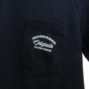 NEIGHBORHOOD Tシャツ カットソー ワンポイントロゴ Vネック 半袖 S 紺 ネイビー