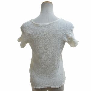 me ISSEY MIYAKE カリフラワー カットソー ストレッチ有り F 白 ホワイト GY09