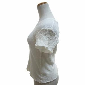 me ISSEY MIYAKE カリフラワー カットソー ストレッチ有り F 白 ホワイト GY09