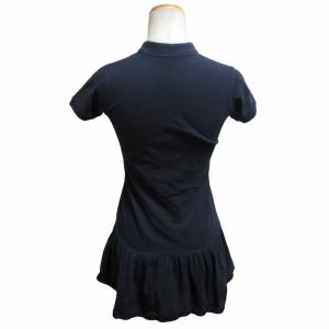 MONCLER 22ss ポロシャツ ワンピース キッズ 女の子 ストレッチ 10 140cm XS 紺 ネイビー GY09