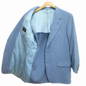 HERNO ヴィンテージ テーラードジャケット ブレザー シルク 2B 50 L 水色