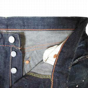 FULLCOUNT 1109xx デニムパンツ ジーンズ ペイント加工 ボタンフライ 赤耳 W34 L インディゴブルー GY09