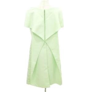 CELFORD × YUMI KATSURA ユキカツラ タグ付き ワンピース ロング フレンチスリーブ 総柄 厚手 36 約Mサイズ 緑