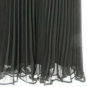 POLO RALPH LAUREN 18SS プリーツ スカート シフォン ミディ丈 ロング 黒 4 0715 GY09