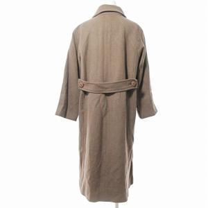 BALMAIN pierre balmain ステンカラーコート ジャケット ウール アルパカ混 茶 15 0718 GY09