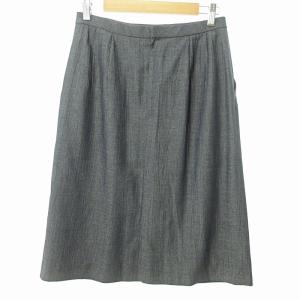 Leilian 美品 大きいサイズ 膝丈 スカート グレー 13 0718 GY09