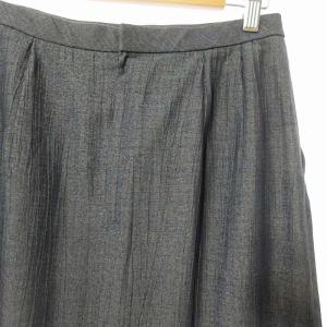 Leilian 美品 大きいサイズ 膝丈 スカート グレー 13 0718 GY09
