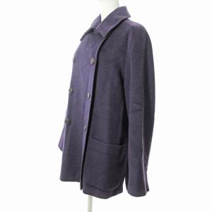Max Mara 白タグ ダブル コート ジャケット ウール アンゴラ混 カシミア混 紫 40 0722 GY09
