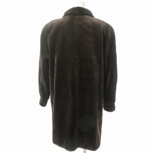 SAGA MINK 銀サガ 毛皮 シェアードミンクファー コート ジャケット ハーフ 茶 F 0723 GY09