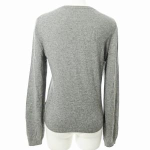 BURBERRY BLUE LABEL カーディガン ニット 長袖 カシミア混 ロゴ刺? グレー 38 0712 GY09