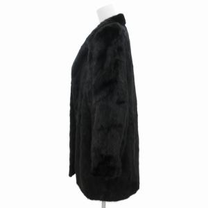 SAGA MINK ファーコート ジャケット ダークミンク ハーフ 11 M-L 黒 ブラック
