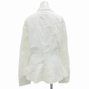 Ermanno Scervino ジャケット ブレザー 2B フリル 44 XL 白 ホワイト GY09