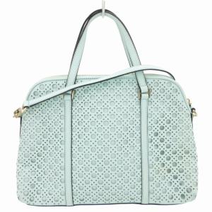 kate spade new york ショルダーバッグ ハンドバッグ 2WAY カットワーク加工 ゴールド金具 水色 ライトブルー GY09