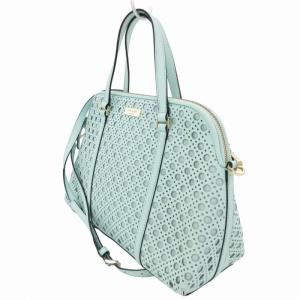 kate spade new york ショルダーバッグ ハンドバッグ 2WAY カットワーク加工 ゴールド金具 水色 ライトブルー GY09