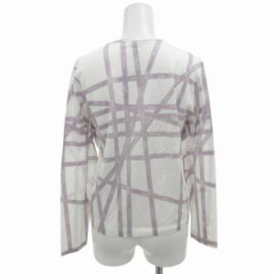 HERMES マルジェラ期 カットソー Tシャツ ボルデュック 長袖 白 ホワイト 紫 パープル