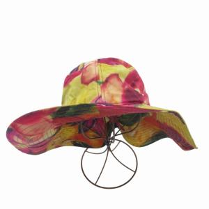 MONCLER ガーデンハット バケットハット 帽子 ナイロン 花柄 M マルチカラー