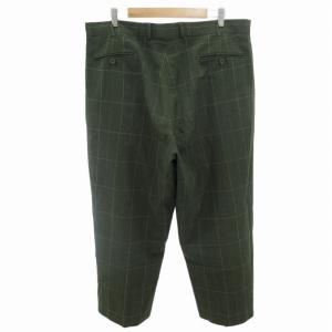 Jean Paul GAULTIER スラックス パンツ チェック ワイドテーパード 40 緑 