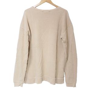 REMI RELIEF Tシャツ 長袖 カットソー 無地 クルーネック M ベージュ X