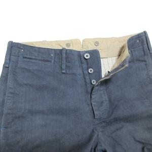 OLD JOE ワークパンツ サイドシンチ ヘリンボーン ボタンフライ 36 S相当 紺 ネイビー X