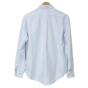RALPH LAUREN SPORT ボタンダウン シャツ 長袖 ストライプ ポニー ワンポイント刺? 4 S相当 ブルー ホワイト GY99 X