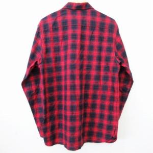 Supreme ダイヤモンドプレイド チェックシャツ 長袖 トップス ポケット付き M レッド