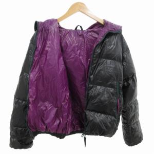 DUVETICA 美品 ティア ダウンジャケット ブルゾン 黒 ブラック 紫 パープル 1125-499-1588 GY31 AA