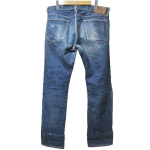 RRL ラルフローレン デニム パンツ ロゴ刺繍 ジーンズ スリムフィット USA製 赤耳 セルビッチ ボタンフライ 34×32 175