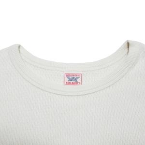 THE REAL McCOY'S サーマルTシャツ 長袖 カットソー 無地 クルーネック M 白 ホワイト X