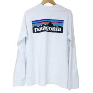 Patagonia P-6ロゴ レスポンシビリティー Tシャツ 38518 長袖 アウトドアウェア ロンT プリント レギュラーフィット クルーネック
