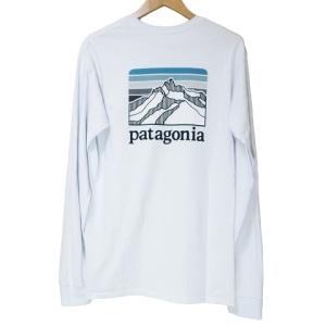 Patagonia 美品 ロングスリーブ ライン ロゴ リッジ レスポンシビリティー Tシャツ 長袖 38517 アウトドアウェア プリント レギュラーフィット