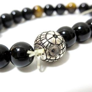 JAM HOME MADE スターウォーズ デススター ビーズ ブレスレット シルバー オニキス タイガーアイ アクセサリー onesize ブラック系