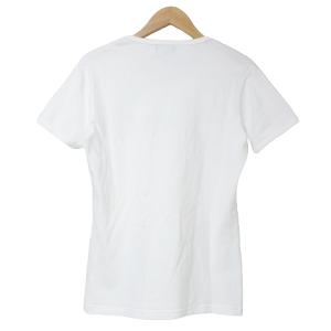 EMPORIO ARMANI 近年 Tシャツ カットソー 半袖 刺? Vネック ストレッチ M 白 ホワイト X