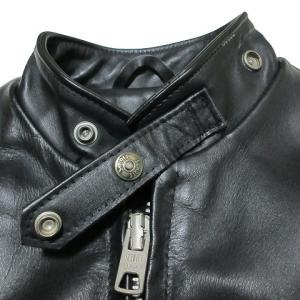 Schott 641 レザー ライダースジャケット 36 ブラック