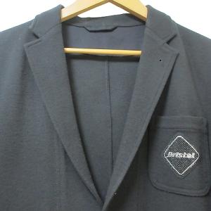 F.C.Real Bristol テーラードジャケット シングル 2B ラインストーン ワンポイント M 黒 ブラック X