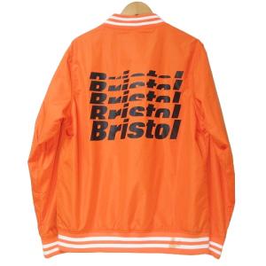 F.C.Real Bristol ライトウェイト スタジアム ブルゾン 裏メッシュ FCRB-178006 ソフ 刺? プリント ワッペン ライン M オレンジ