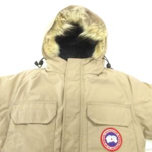 CANADA GOOSE 4565JL エクスペディション ダウンジャケット ワッペン ロゴ 厚手 Sサイズ ベージュ 