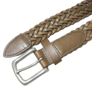 nonnative レザー ベルト 編み込み メッシュ 穴なし ブラウン 茶 X